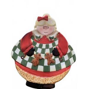 Christmas Mrs. Santa Candy/Cookie Dish Certified International Becca Barton